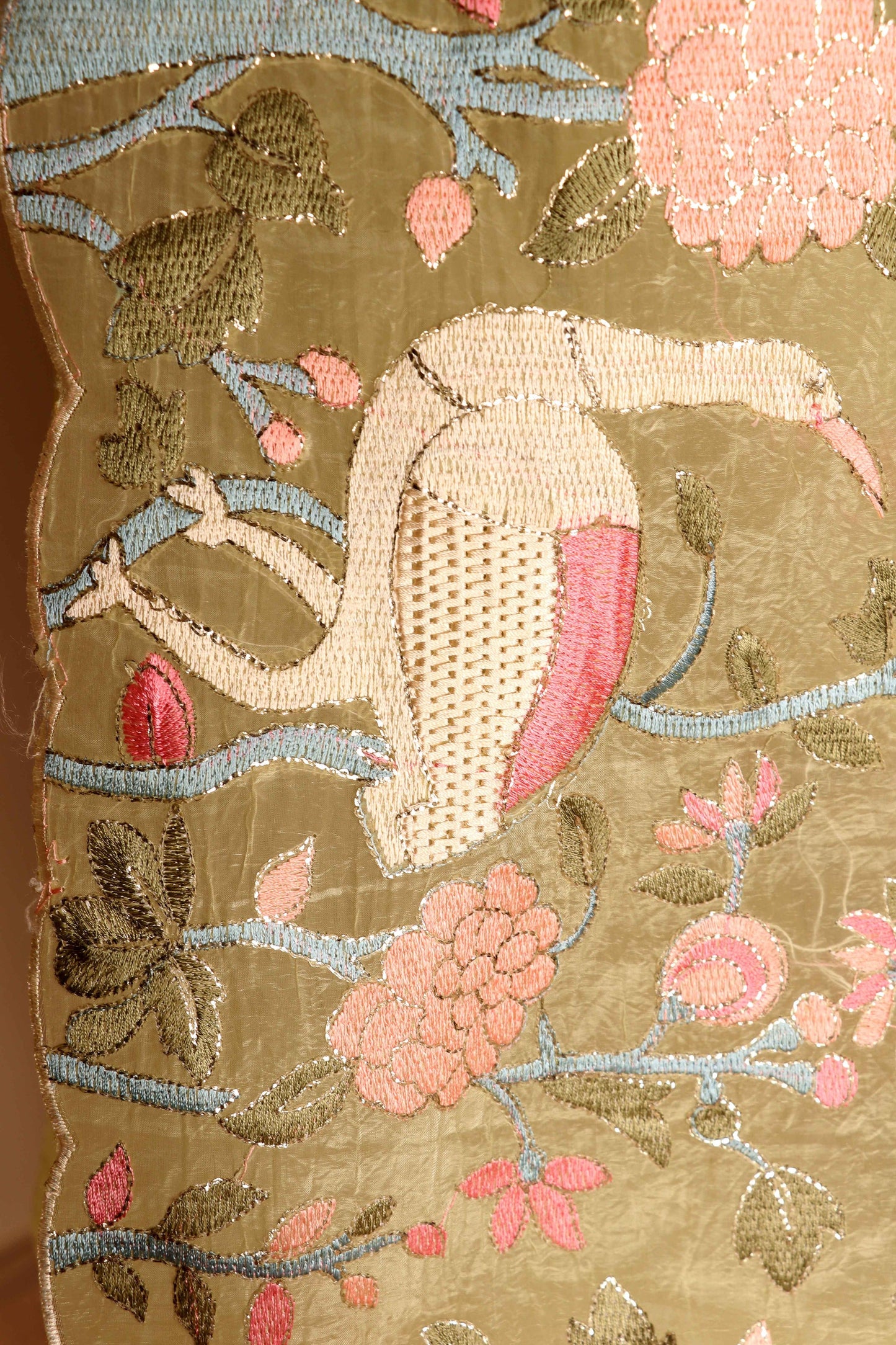 Harit Pakshi Phool Soft Organza Saree - 769