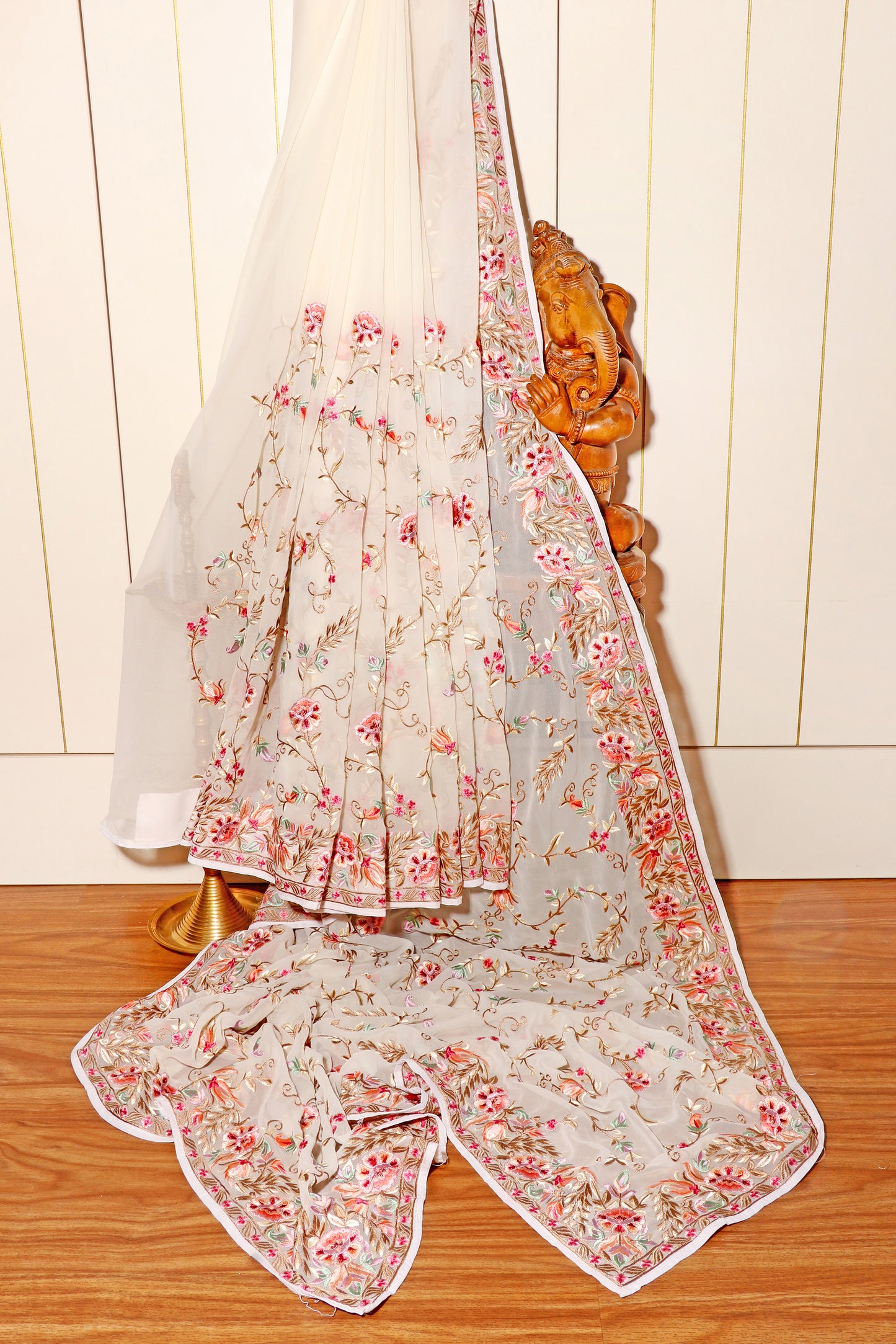 Jasmine Whisper  Parsi Gara Saree 553