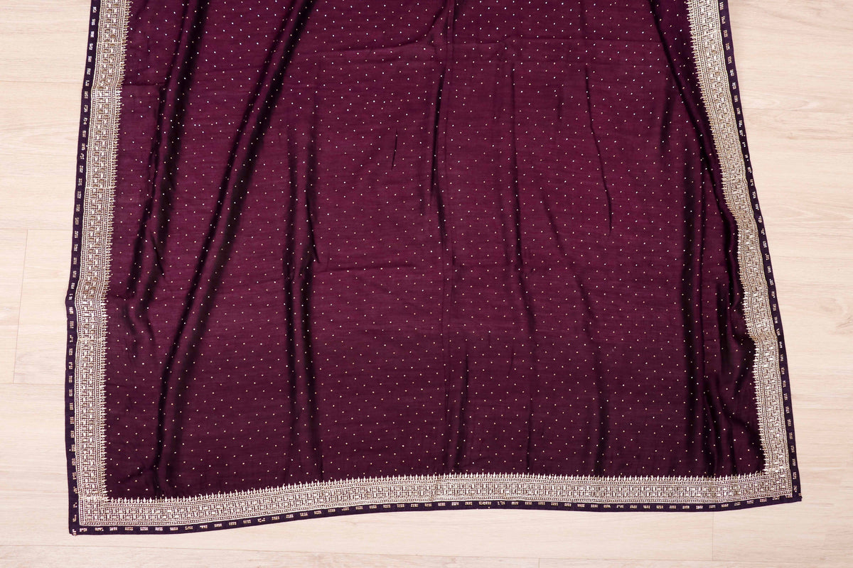Bainganee Mukaish Kaam Saree - 930