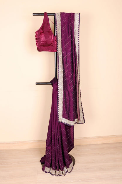Bainganee Mukaish Kaam Saree - 930