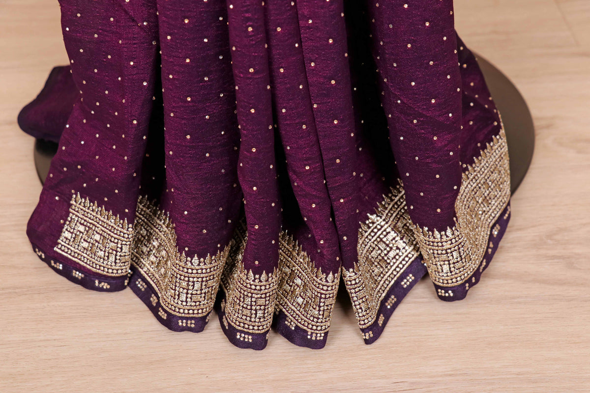 Bainganee Mukaish Kaam Saree - 930