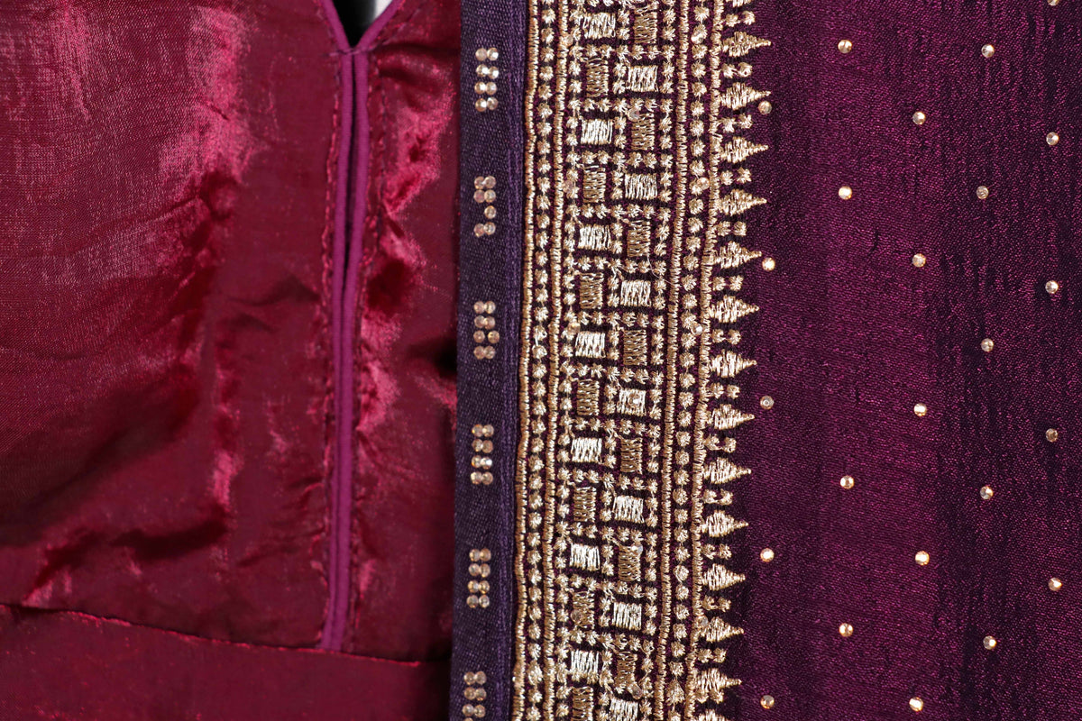 Bainganee Mukaish Kaam Saree - 930