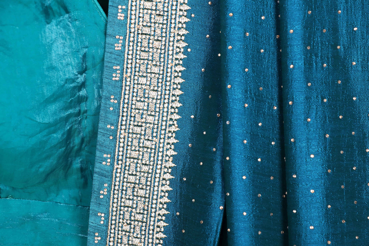 Mayur Neel Kanchan Buti Saree - 931