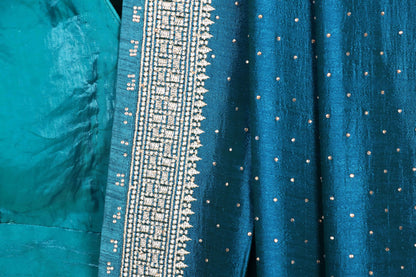 Mayur Neel Kanchan Buti Saree - 931
