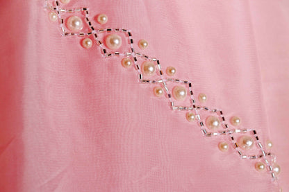 Gulaabi Moti Glass Chiffon Saree - 932