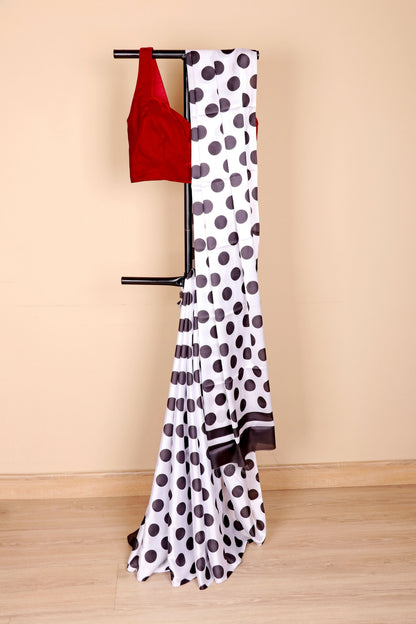 Shwet Shyamal Bindu Saree - 933