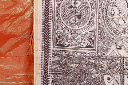 Krem Bhoomi Buti Printed Kalamkari Saree - 935