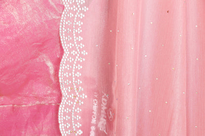 Gulabi Lace Chiffon Saree - 943