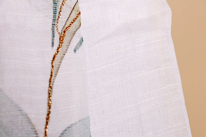 Pushpa Rang Tassel Linen Saree - 944