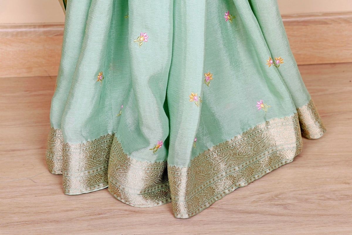 Pista Buti Pure Chiffon Saree - 951