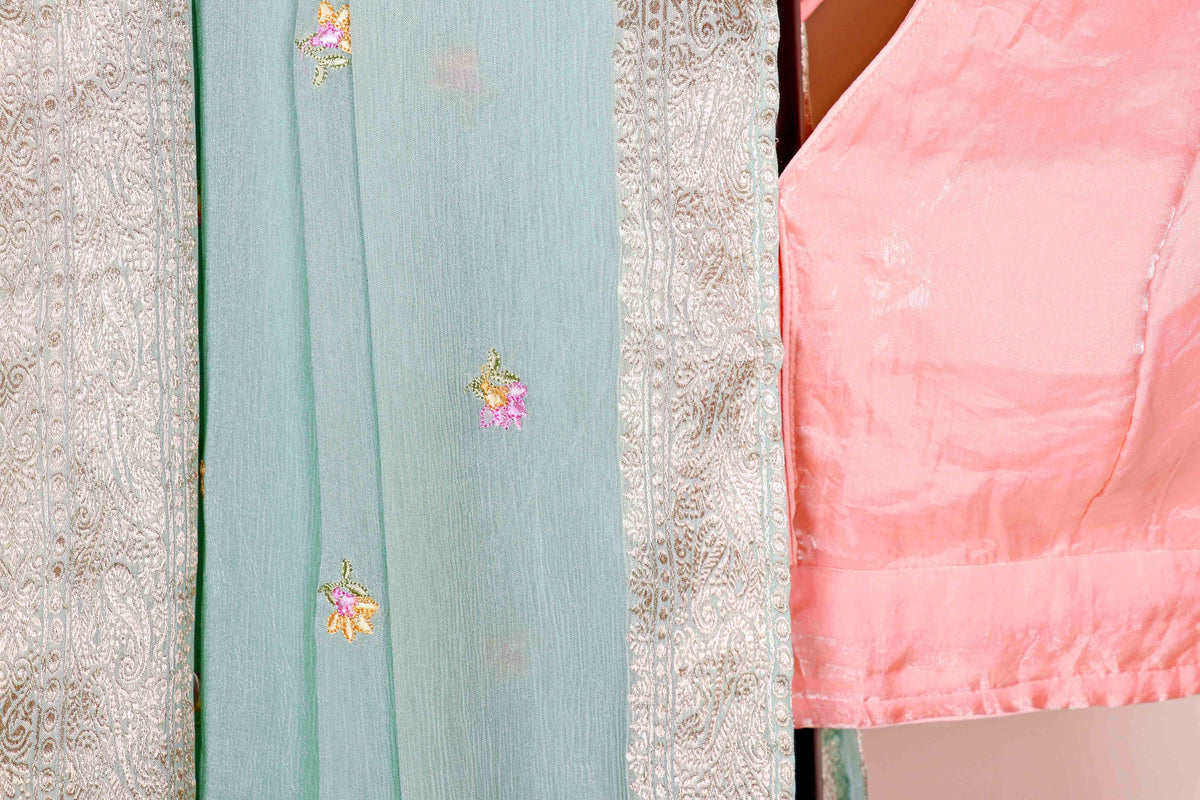 Pista Buti Pure Chiffon Saree - 951