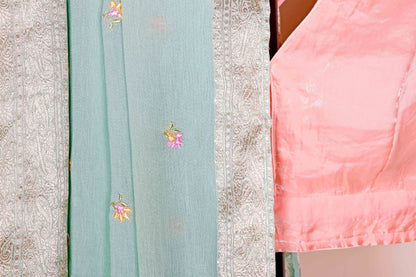 Pista Buti Pure Chiffon Saree - 951