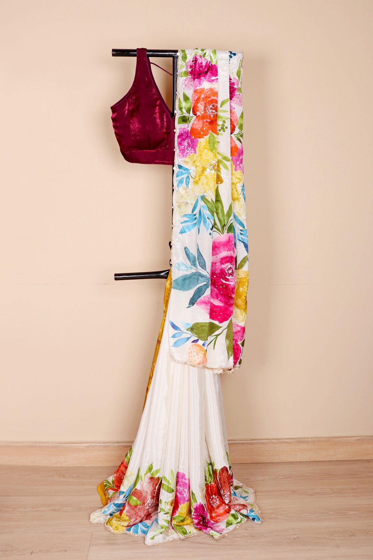 Pushpa Varsha Digital Print Italian Crepe Saree - 954
