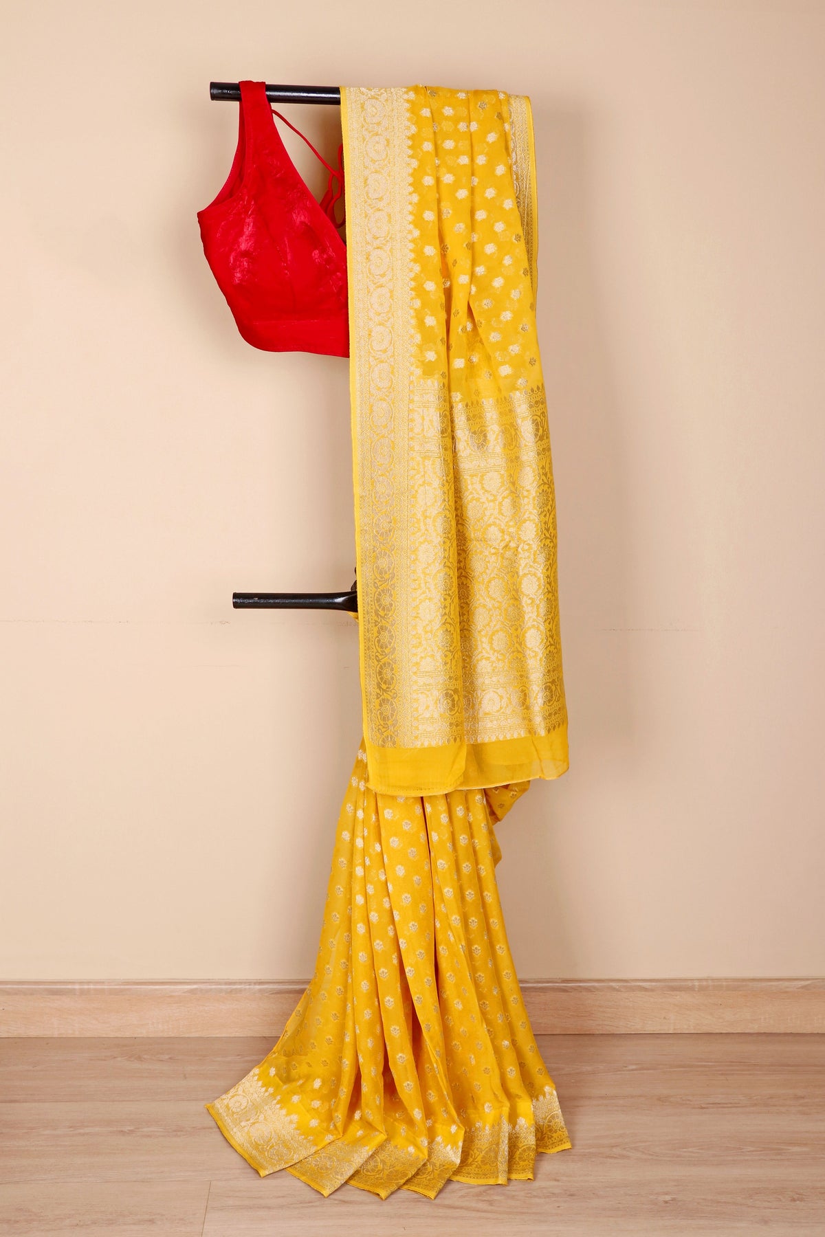 Peetambari Banarasi Khaddi Chiffon Saree - 959
