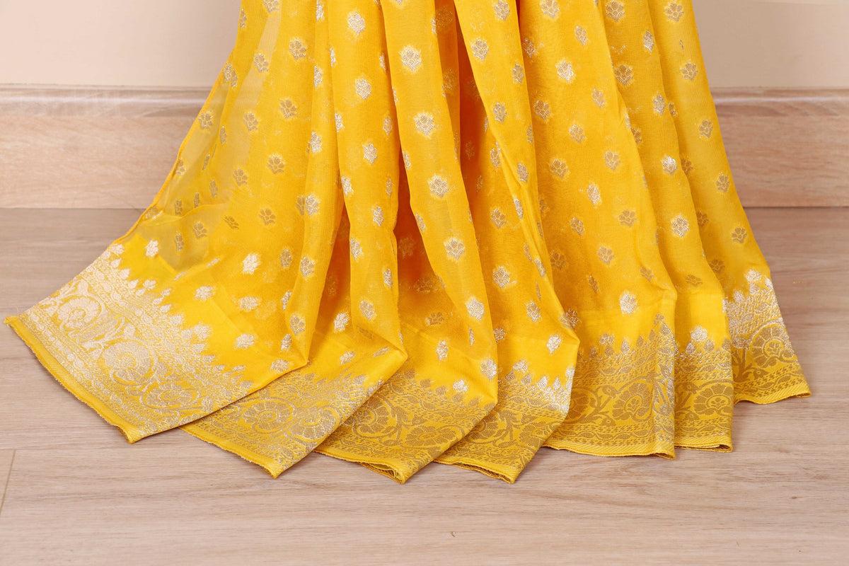 Peetambari Banarasi Khaddi Chiffon Saree - 959