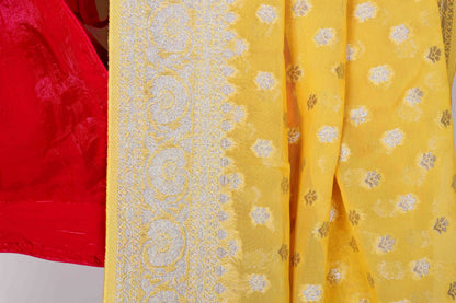 Peetambari Banarasi Khaddi Chiffon Saree - 959