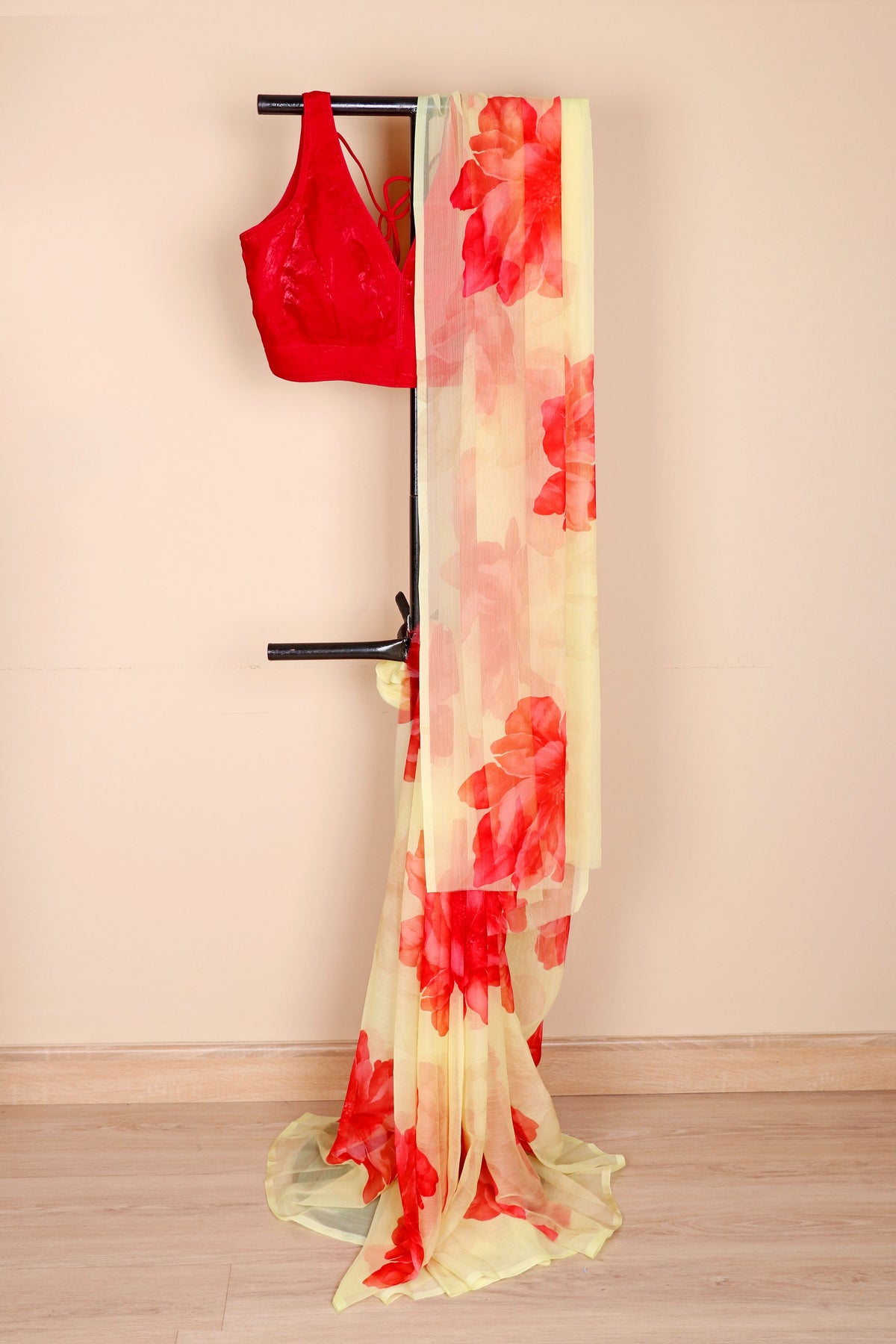 Vasant Poppy Chiffon Saree - 960