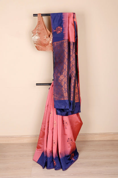 Rose Pink Silk Saree - 964