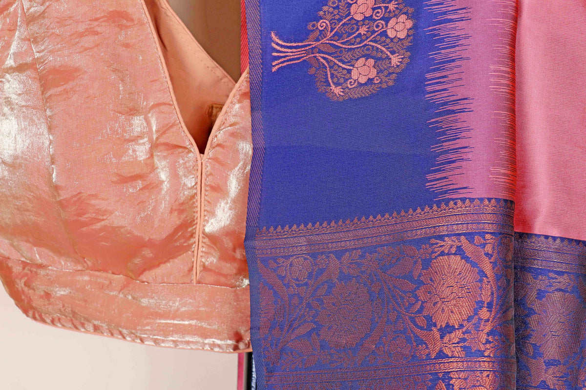 Rose Pink Silk Saree - 964