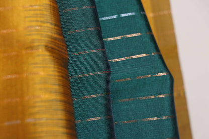 Emerald Mustard  Silk Saree - 965