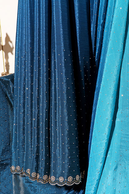 Ombre Sky Silk Saree (NEW-207-R-207)