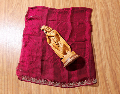 Wine Rose Zari Silk Saree (NEW-208-R-208)