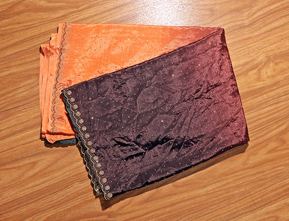 Sunset Ombre Mirror Silk Saree (NEW-209-R-209)