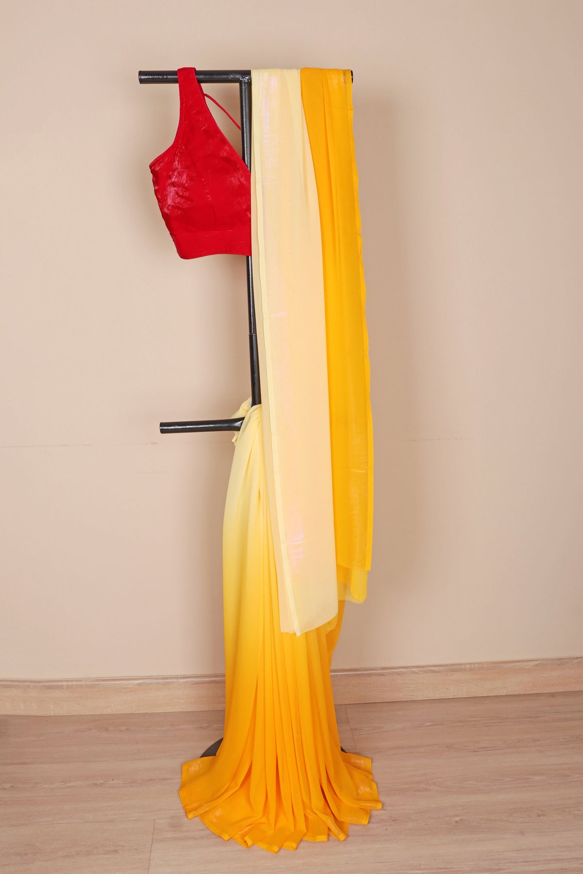 Sunshine Ombre Pure Chiffon Saree - 973