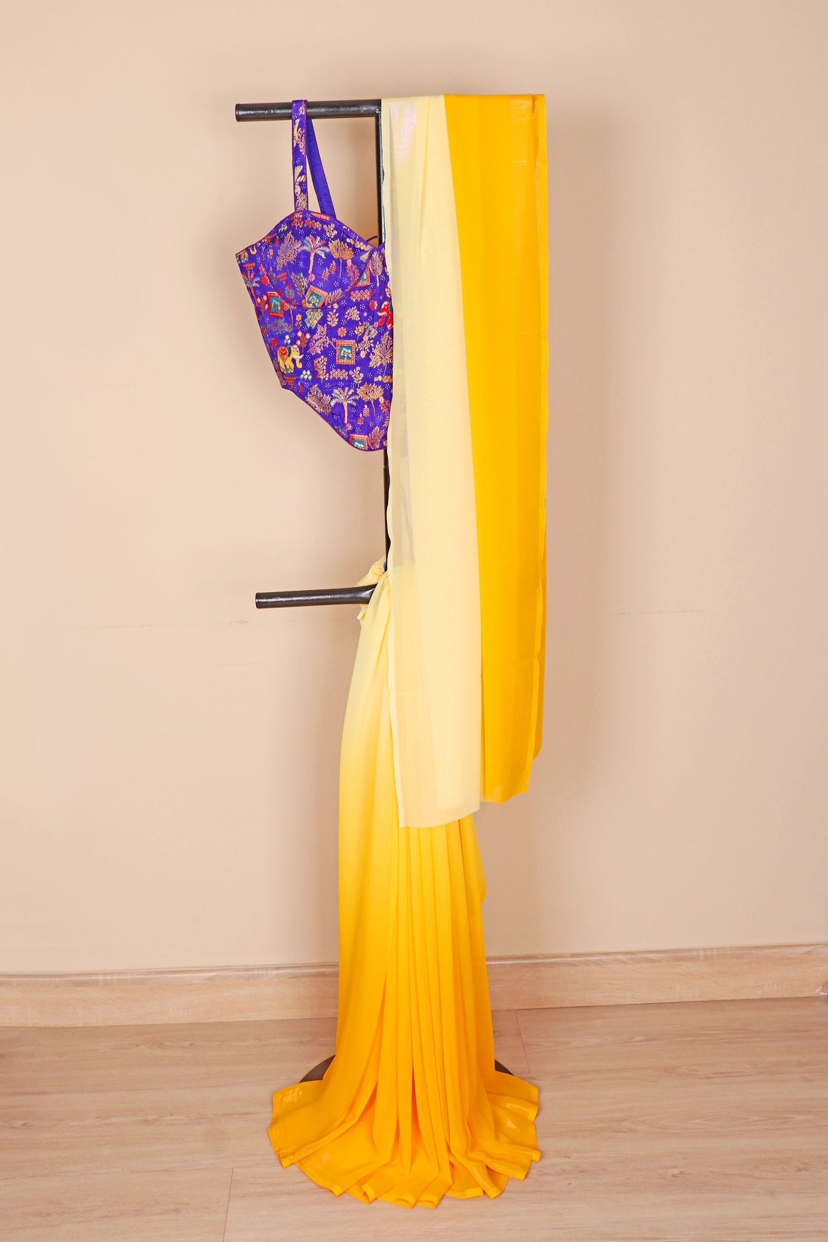 Sunshine Ombre Pure Chiffon Saree - 973