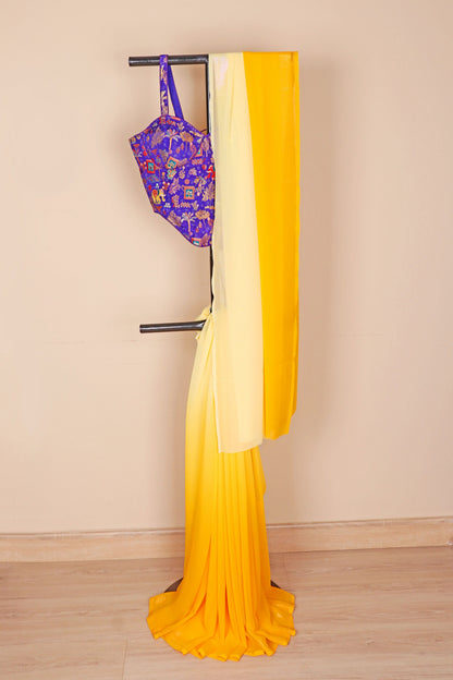 Sunshine Ombre Pure Chiffon Saree - 973