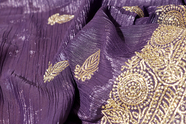 Royal Amethyst Zari Silk Saree (New 210-R-210)