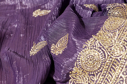 Royal Amethyst Zari Silk Saree (New 210-R-210)