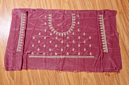 Mauve Majesty Zari Chiffon Saree (New 211-R-211)