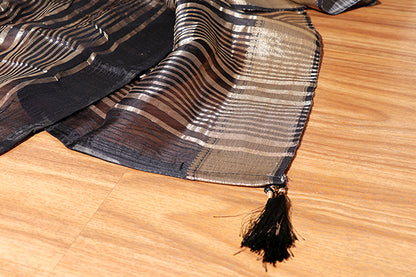 Stone Mosaic Block Print Saree (New 214-R-214)