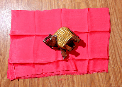 Coral Bloom Pure Chiffon Saree (New 218-R-218)