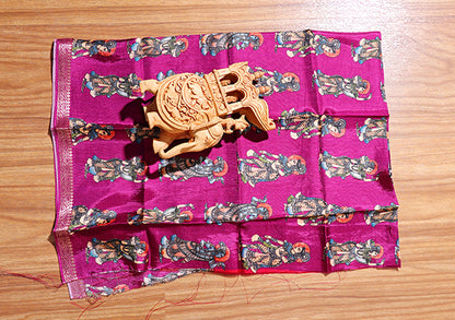 Ras Leela Kalamkari Silk Saree (New 219-R-219)