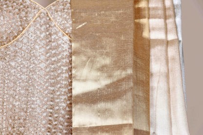Gold Silver Tissue Silk Saree - 986
