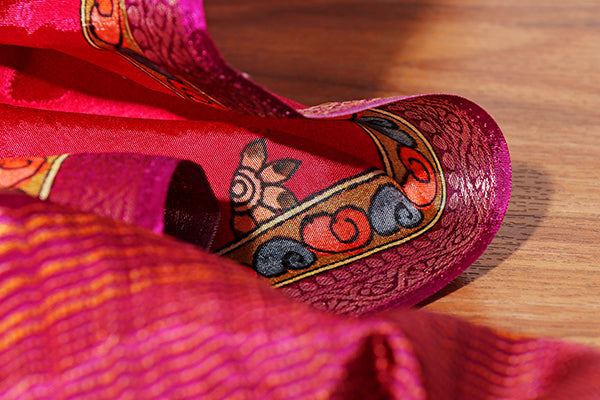 Ras Leela Kalamkari Silk Saree (New 219-R-219)