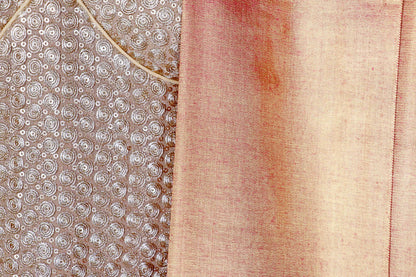 Rust Lavender Ombre Tissue Silk Saree - 987