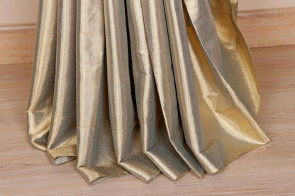 Sage Green Gold Ombre Tissue Silk Saree - 988
