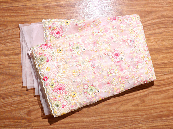 Blush Meadow Net Saree (New 226-R-225)