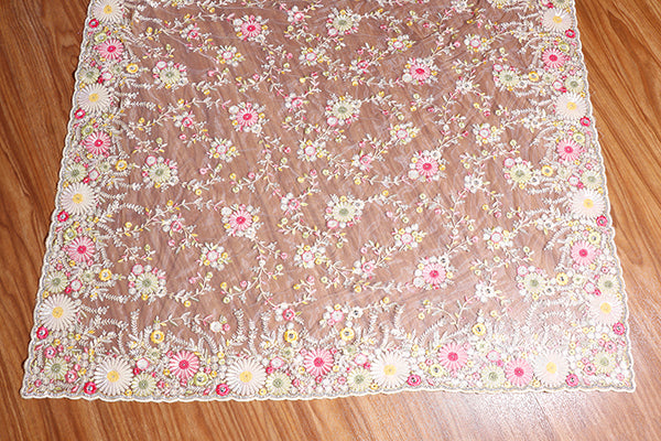 Blush Meadow Net Saree (New 226-R-225)