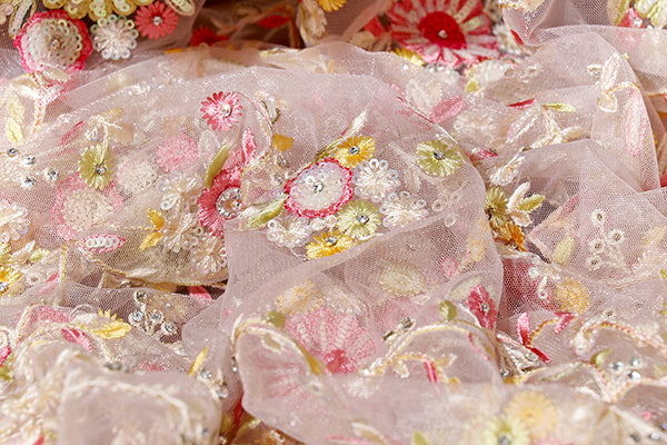 Blush Meadow Net Saree (New 226-R-225)