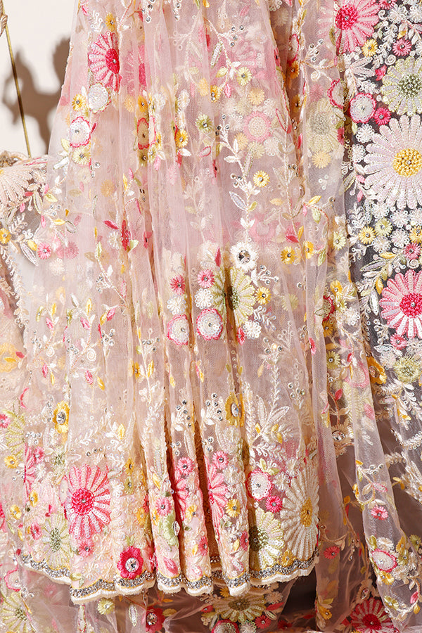 Blush Meadow Net Saree (New 226-R-225)