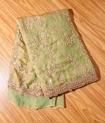 Sage Glimmer Sequin Crepe Saree (New 228-R-227)