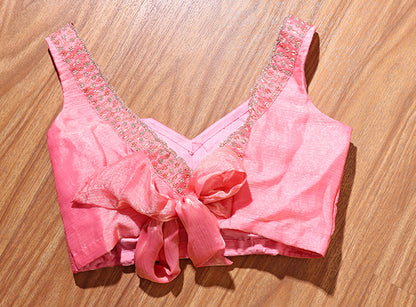 Rose Quartz Shimmer Saree (New 229-R228)