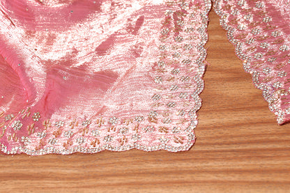 Rose Quartz Shimmer Saree (New 229-R228)