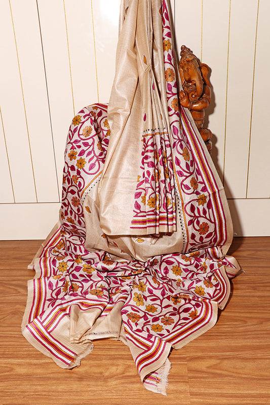 Shonaar Katha Tussar Silk Saree (New 232-R-231)