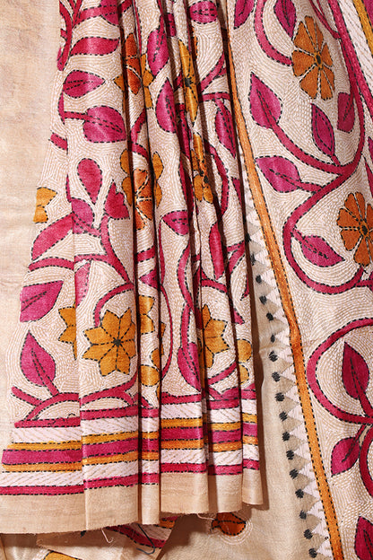 Shonaar Katha Tussar Silk Saree (New 232-R-231)