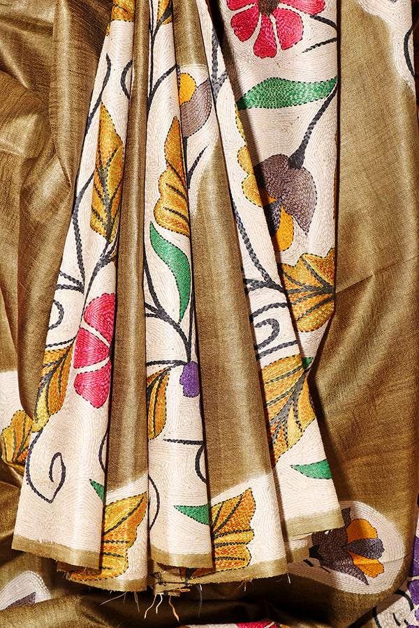 Banlata Bloom Pure Tussar Silk (New 233-R-232)